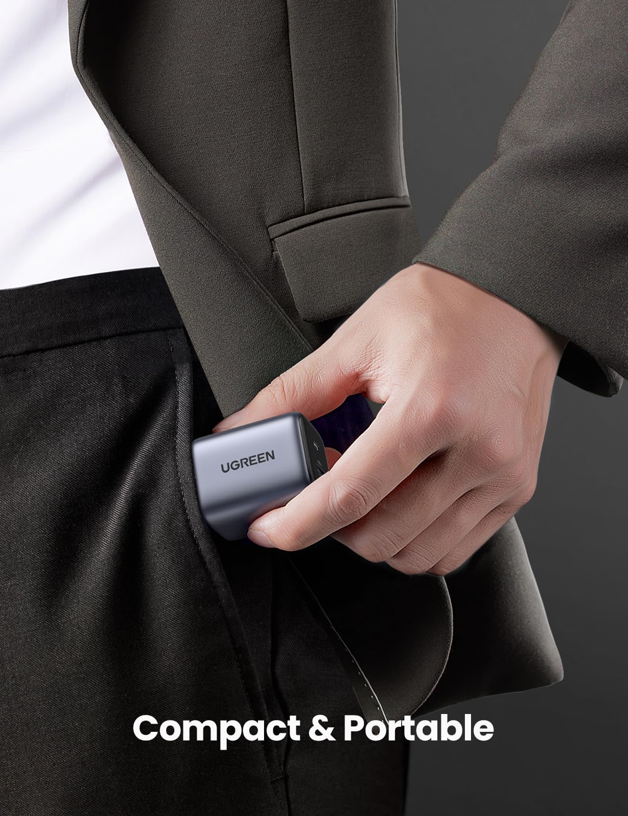 UGREEN Nexode 35W GaN Chargeur USB C Rapide avec Double Prise USB C et USB A - Image 7
