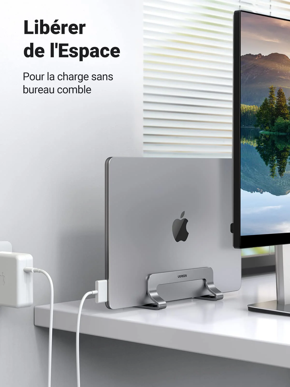UGREEN Support Ordinateur Vertical en Aluminium Support Laptop Stand - Image 3