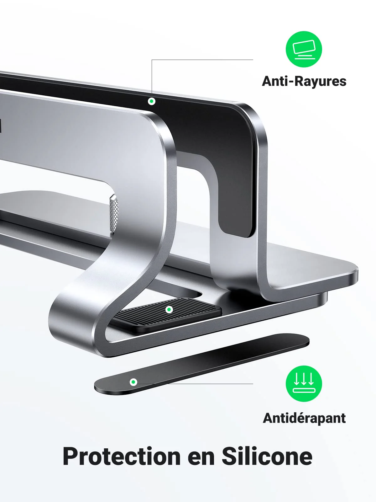 UGREEN Support Ordinateur Vertical en Aluminium Support Laptop Stand - Image 7