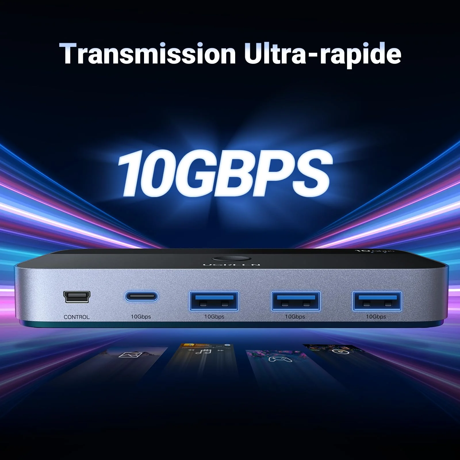 UGREEN Switch USB C 3.2 10Gbps 4 Ports USB Switch - Image 3