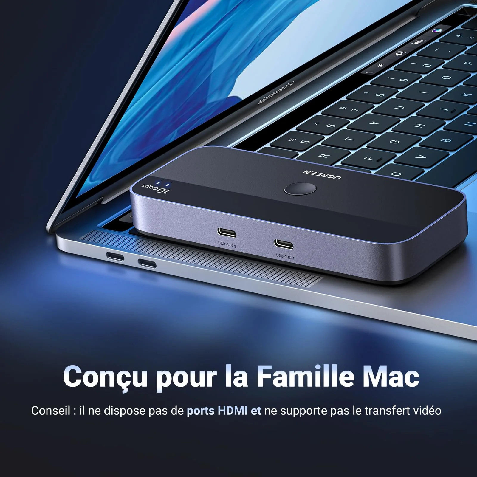UGREEN Switch USB C 3.2 10Gbps 4 Ports USB Switch - Image 5