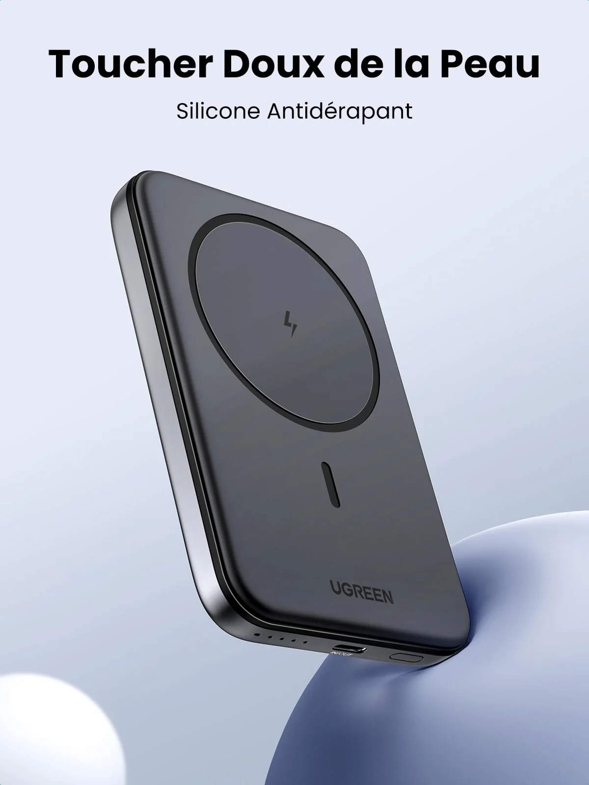 UGREEN Nexode Mini Batterie Externe Magnétique sans Fil 5000mAh 15W MagSafe - Image 4