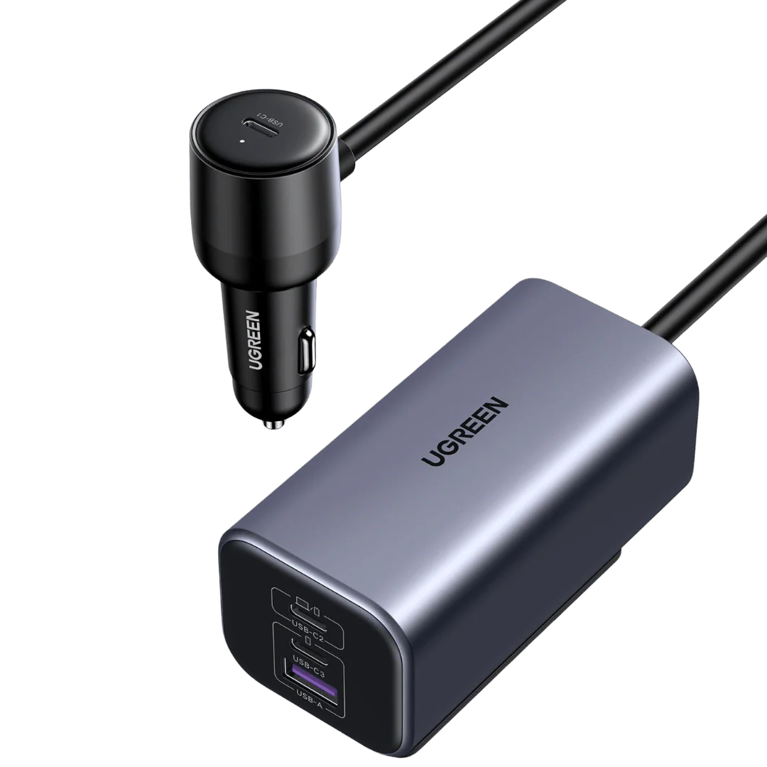 UGREEN 130W Chargeur Allume Cigare USB C GaN PD3.0 QC 4.0 PPS Chargeur Voiture Rapide 4 Ports