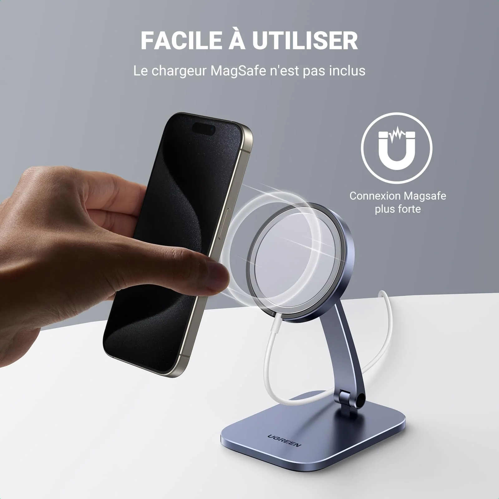 UGREEN Support Téléphone pour Chargeur MagSafe Réglable Stand - Image 2