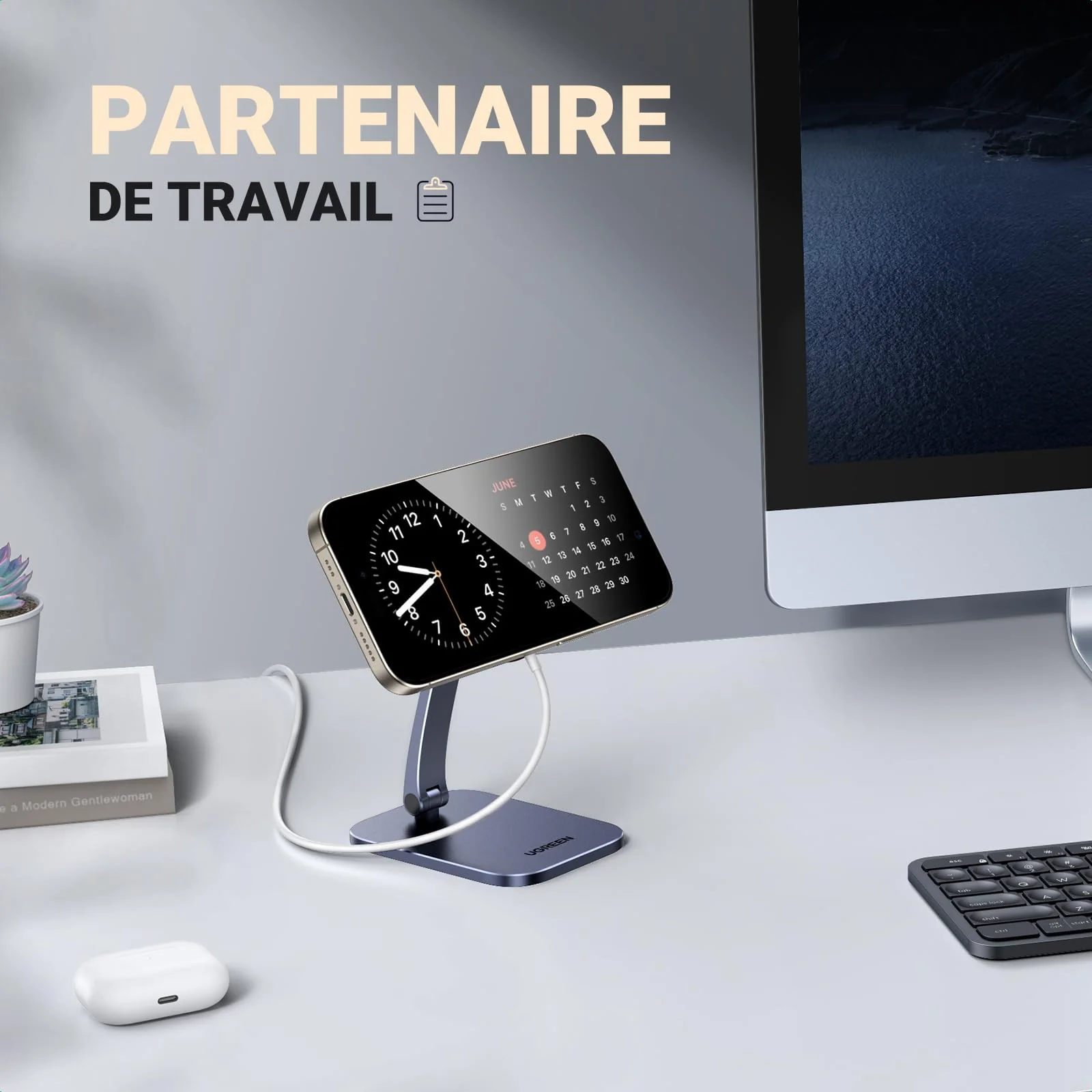 UGREEN Support Téléphone pour Chargeur MagSafe Réglable Stand - Image 4