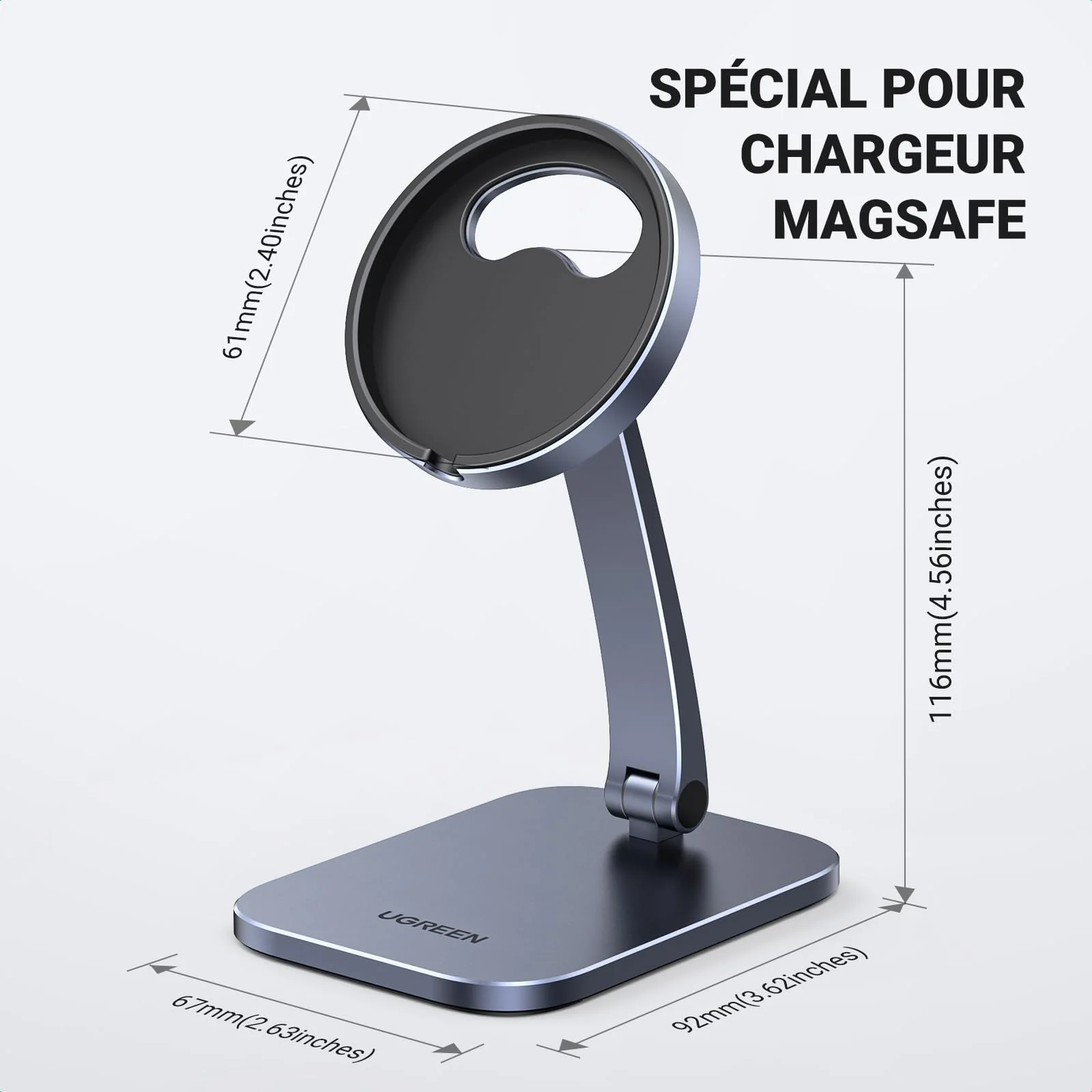 UGREEN Support Téléphone pour Chargeur MagSafe Réglable Stand - Image 7