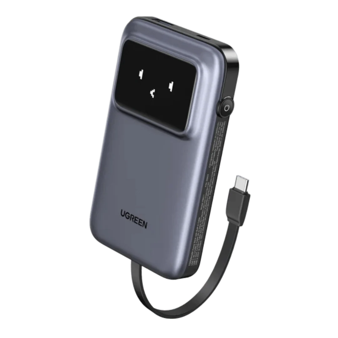 UGREEN Uno Batterie Externe 10000mAh avec Câble USB C PD 30W Emoji Affichage Intelligent