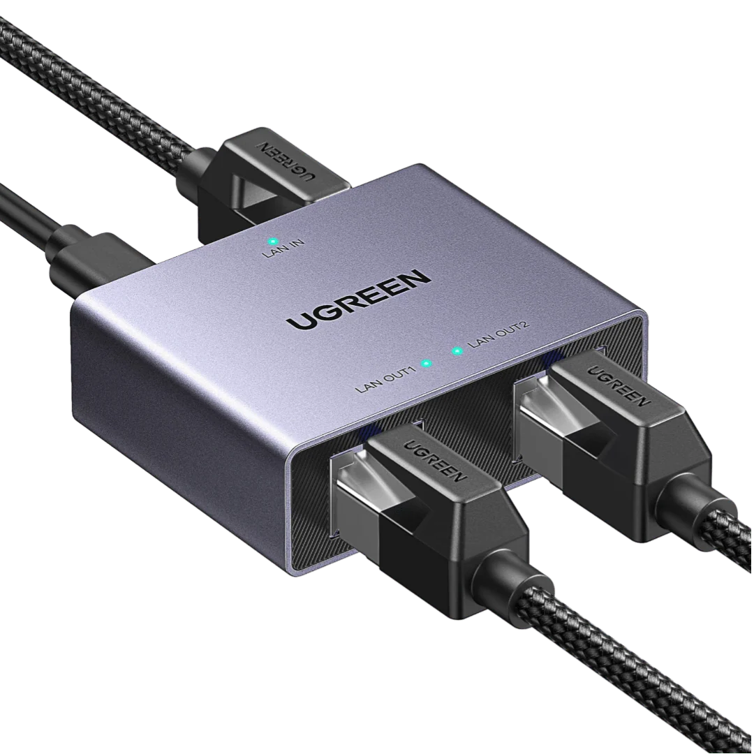 UGREEN Switch Ethernet 2 Port Switch RJ45 1000 Mbps Ethernet Splitter Network Switch
