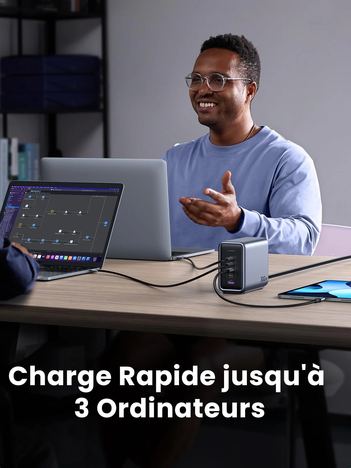 UGREEN 300W Nexode USB C Chargeur Station PD 3.1 140W Charge Rapide Prise Secteur Bureau GaN Tech - Image 5