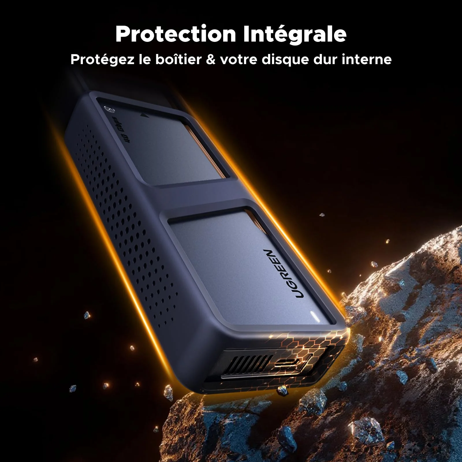 UGREEN Boîtier SSD M2 40Gbps avec Puce JHL7440 Boîtier NVMe Compatible avec USB 4 et Thunderbolt 4/3 Adaptateur Disque Dur Externe pour M.2 2280 Compatible avec iPhone 17 Pro Max Air MacBook PC PS5 - Image 6