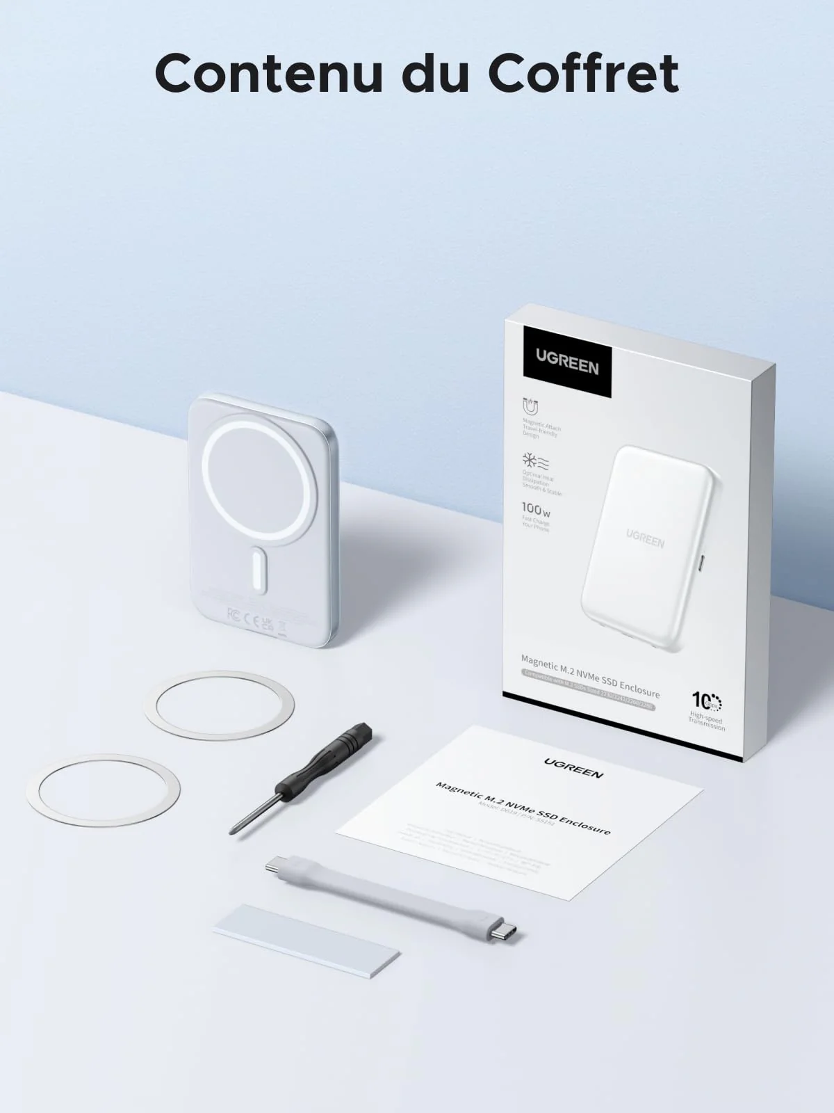 UGREEN Boîtier M.2 NVMe Magnétique avec MagSafe - Image 9
