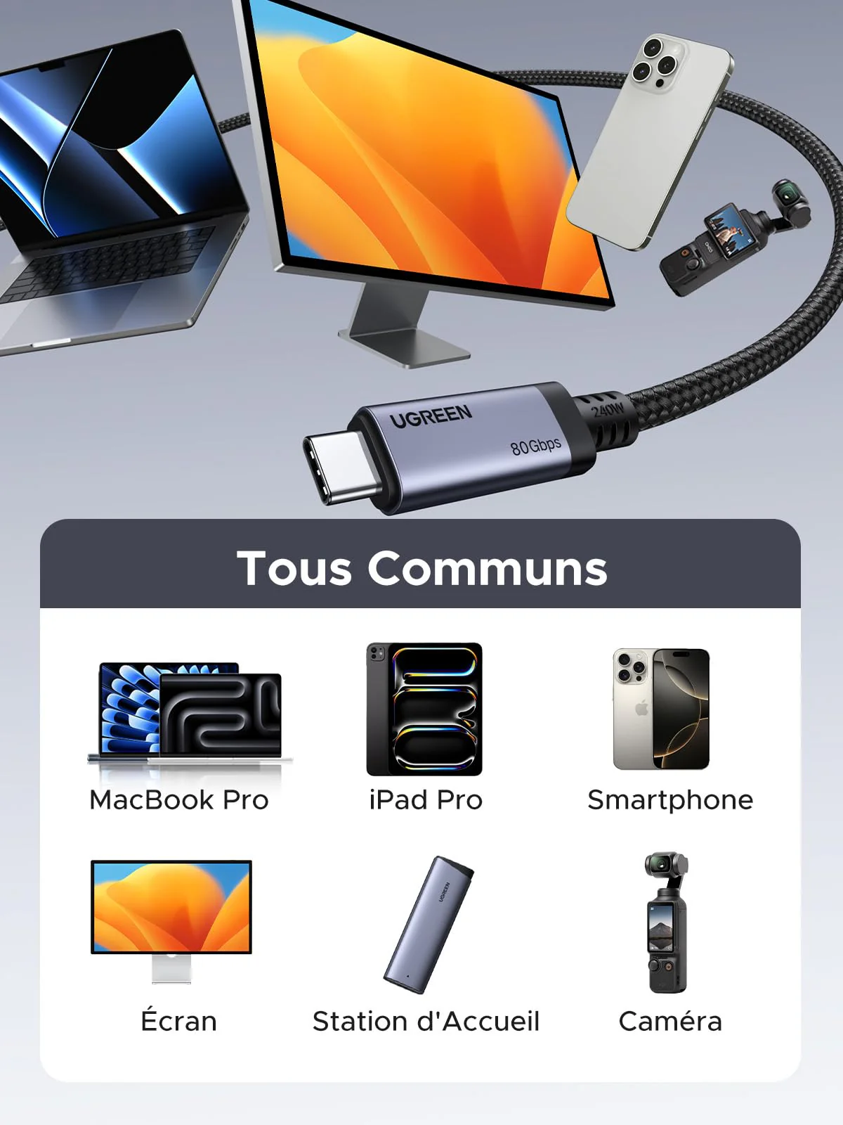 UGREEN Câble USB-C Charge Rapide 240W - Image 7
