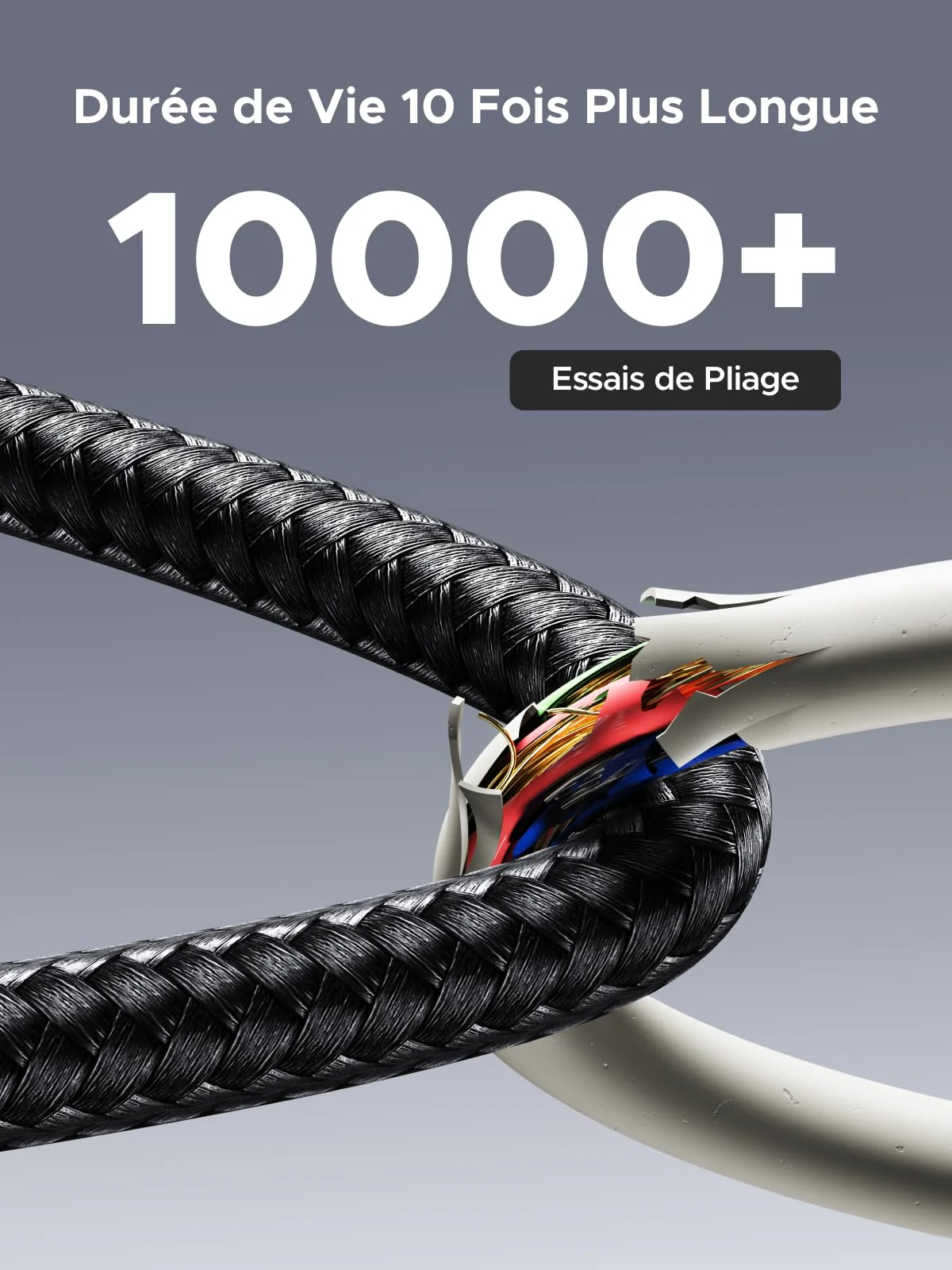 UGREEN Câble USB-C vers USB-C avec Écran LCD (PD 3.1 240W, 2 m) - Image 5