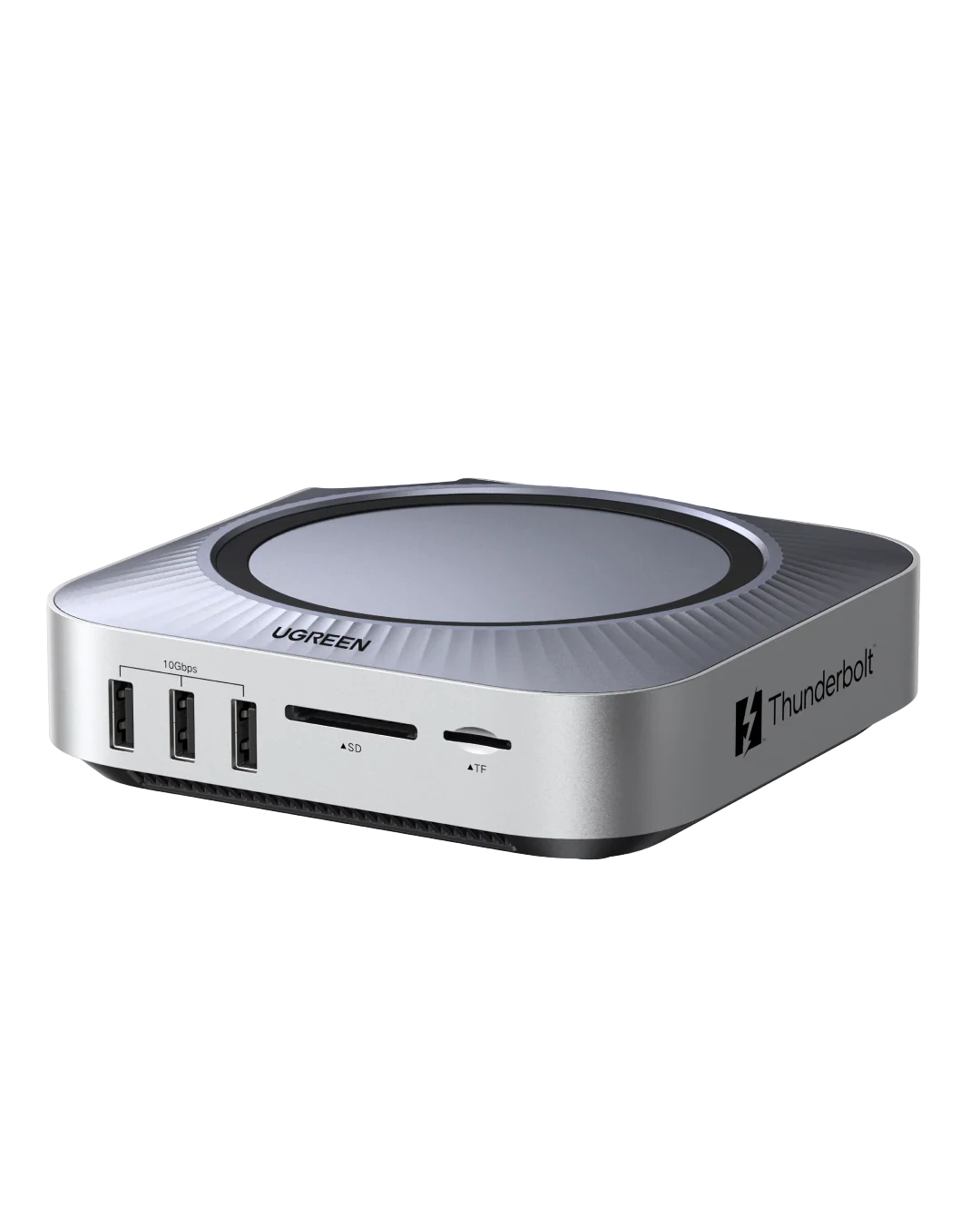UGREEN Maxidok Station d’accueil Thunderbolt™ 5 10-en-1 pour Mac mini avec slot SSD M.2 NVMe, double affichage 6K pour Mac mini M4/M4 Pro