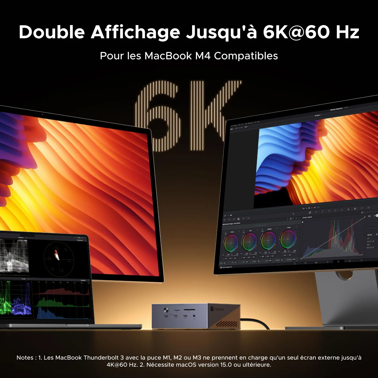 UGREEN Maxidok Station d’accueil Thunderbolt™ 5 17-en-1 – 8TB, double affichage 6K/8K pour Mac & Windows - Image 6
