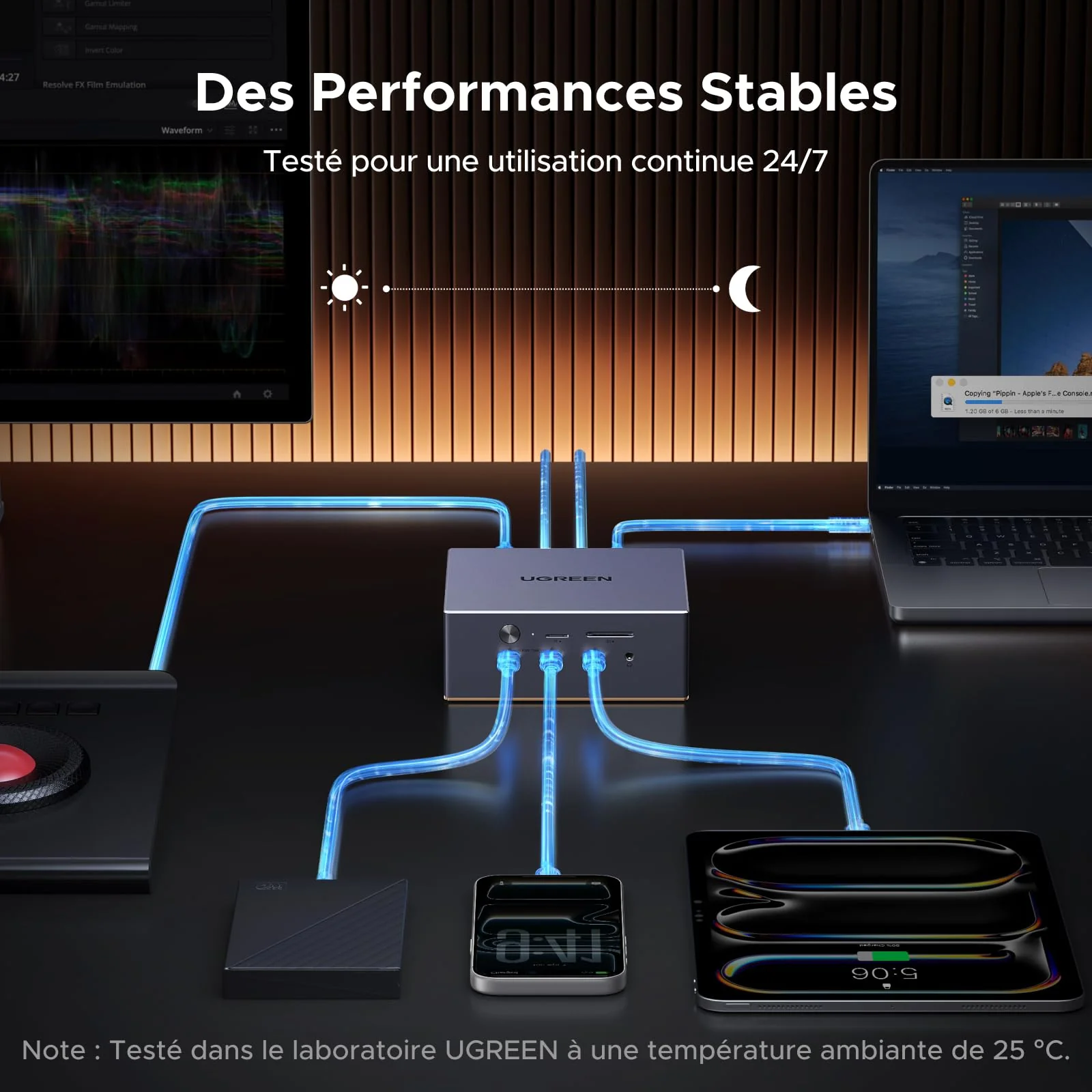 UGREEN Maxidok Station d’accueil Thunderbolt™ 5 17-en-1 – 8TB, double affichage 6K/8K pour Mac & Windows - Image 8