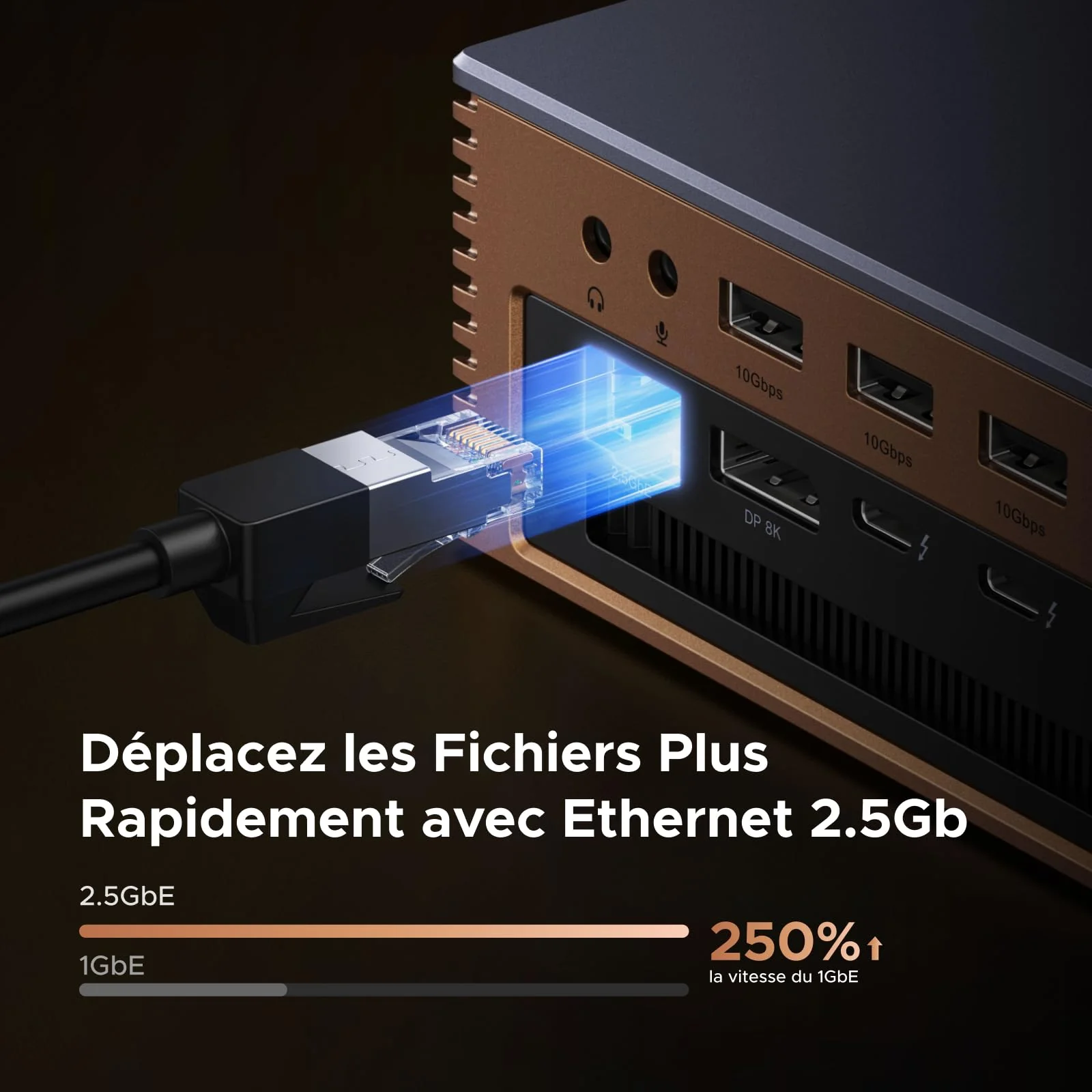 UGREEN Maxidok Station d’accueil Thunderbolt™ 5 17-en-1 – 8TB, double affichage 6K/8K pour Mac & Windows - Image 9