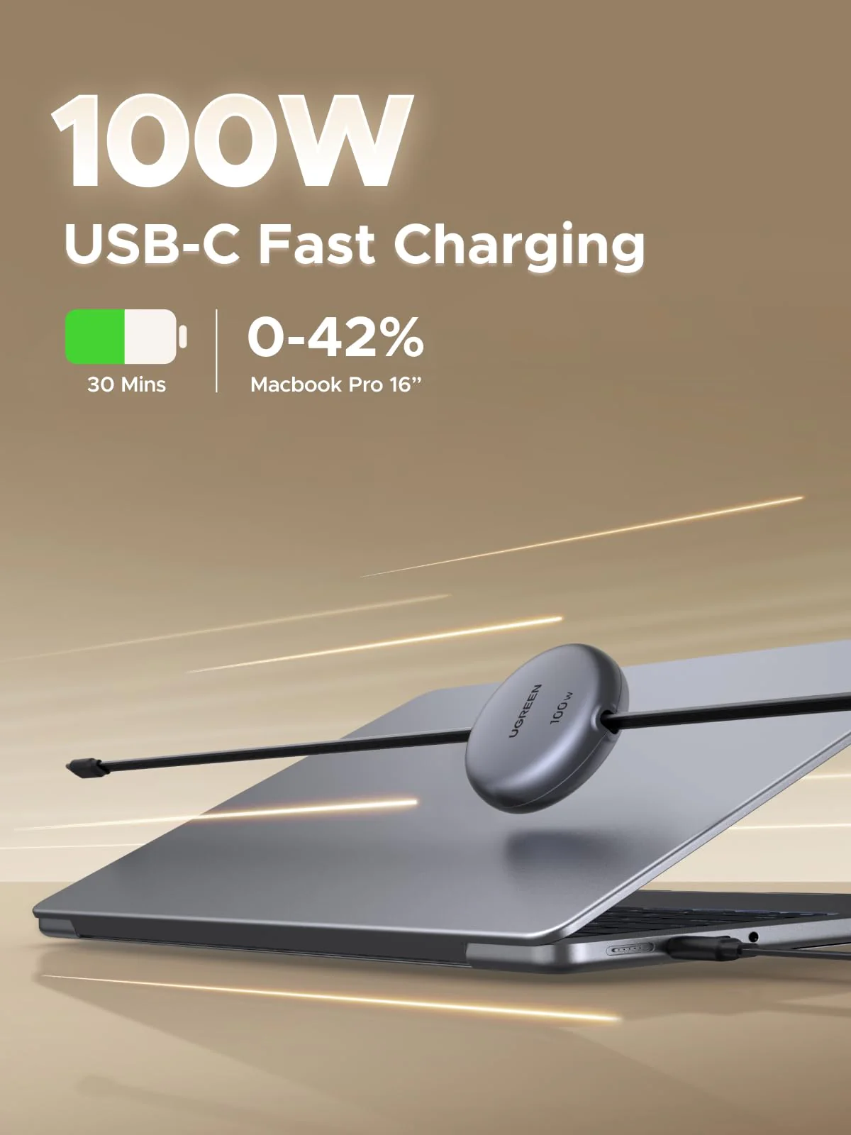UGREEN Nexode Câble USB-C rétractable 100W - Image 2