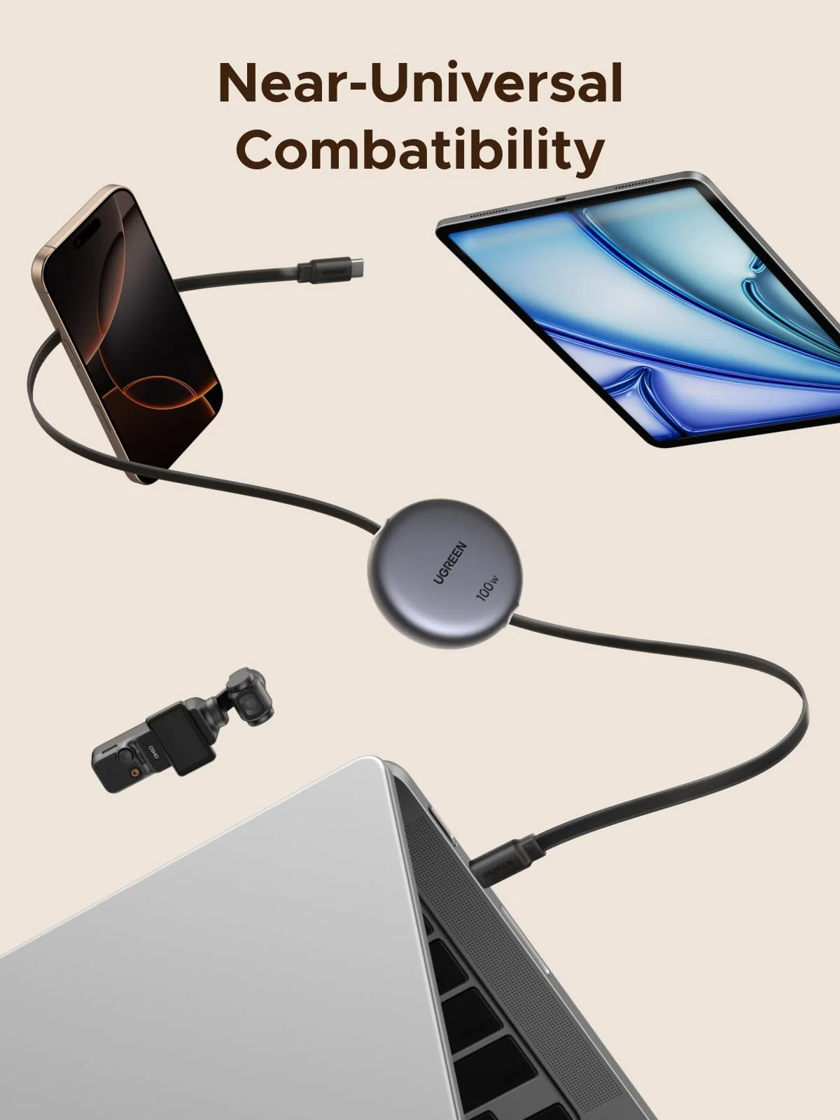UGREEN Nexode Câble USB-C rétractable 100W - Image 7