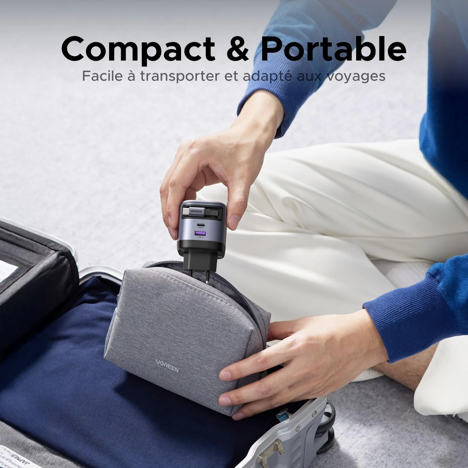 UGREEN Nexode Chargeur 45W avec câble USB-C rétractable - Image 5