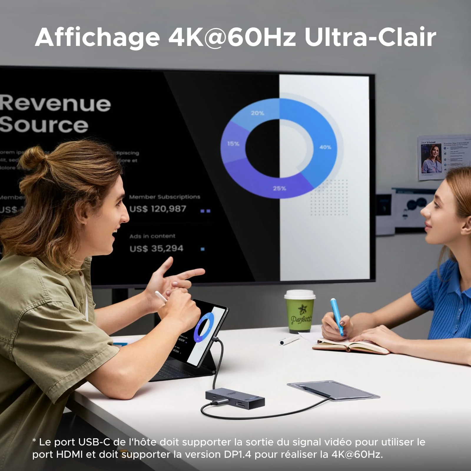 UGREEN Revodok Pro 8-en-1 Hub USB-C (HDMI 4K@60Hz, 10Gbps, PD 100W) - Image 4
