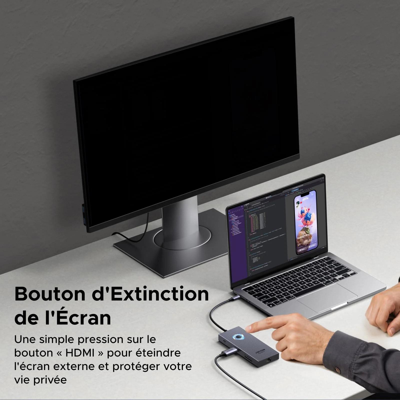 UGREEN Revodok Pro 9-en-1 Hub USB-C (HDMI 4K@60Hz, 10Gbps, PD100W) - Image 7