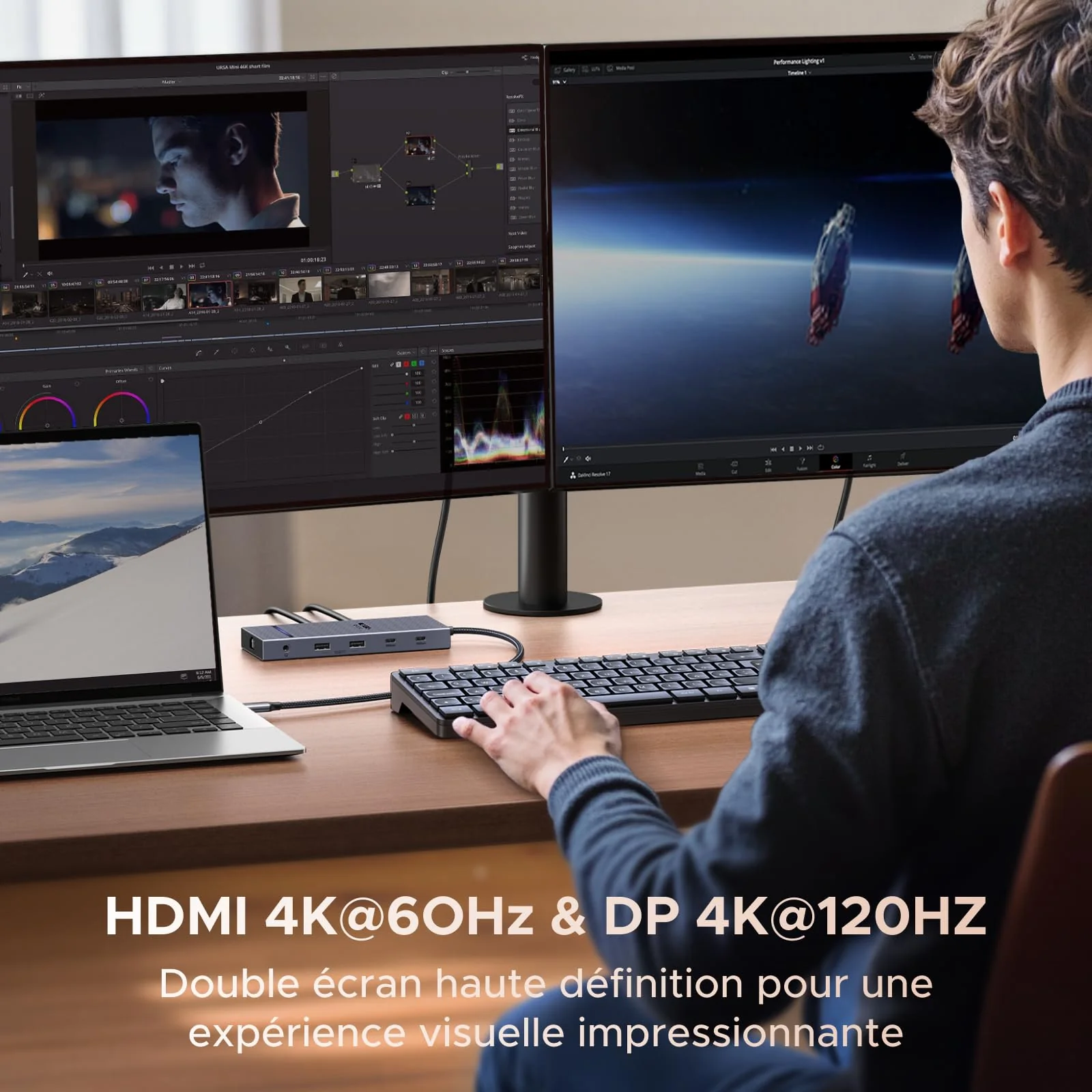 UGREEN Revodok Pro 2111 Hub USB-C 11-en-1 (4K60Hz, DP 4K120Hz, 10 Gbps, PD 100 W) - Image 3