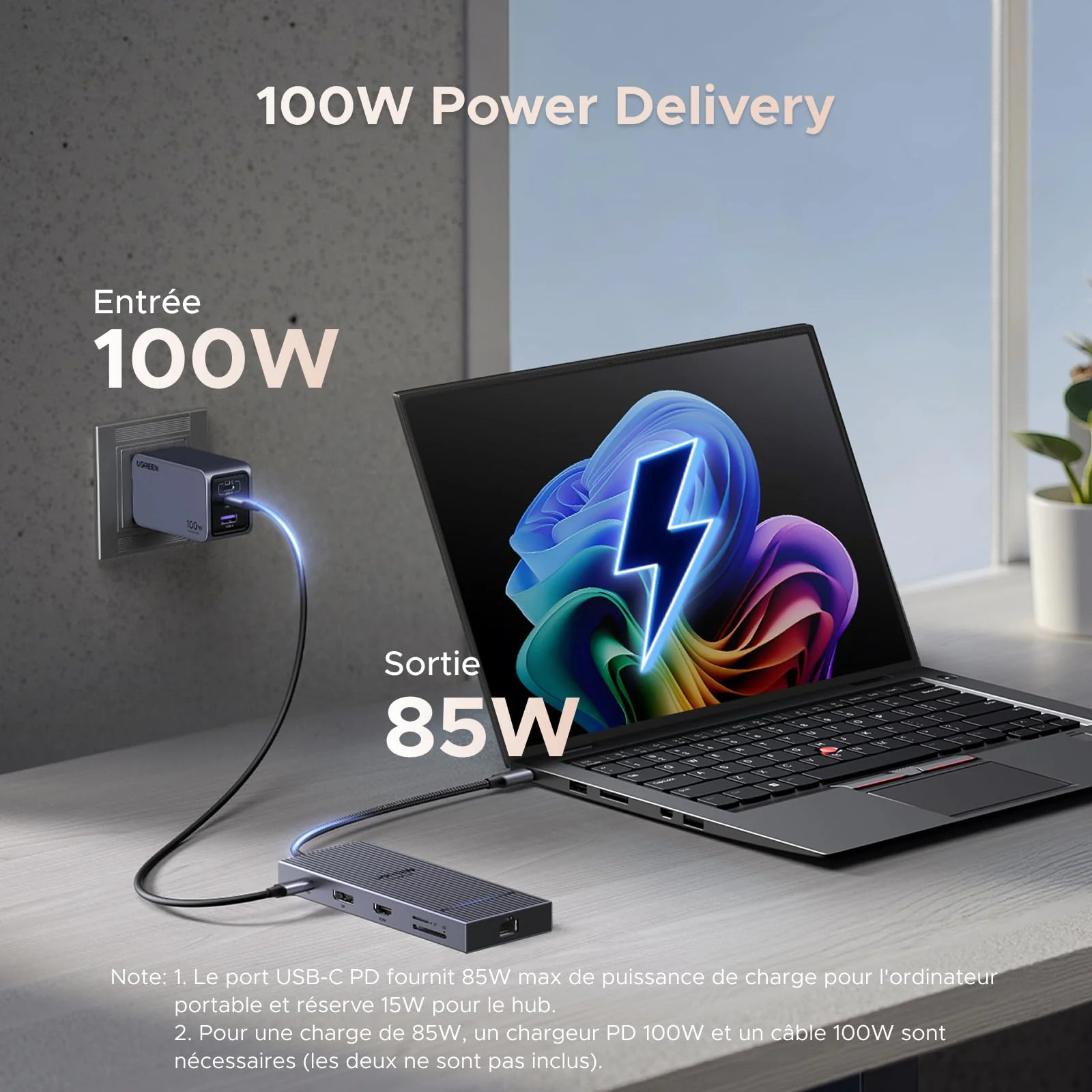 UGREEN Revodok Pro 2111 Hub USB-C 11-en-1 (4K60Hz, DP 4K120Hz, 10 Gbps, PD 100 W) - Image 6