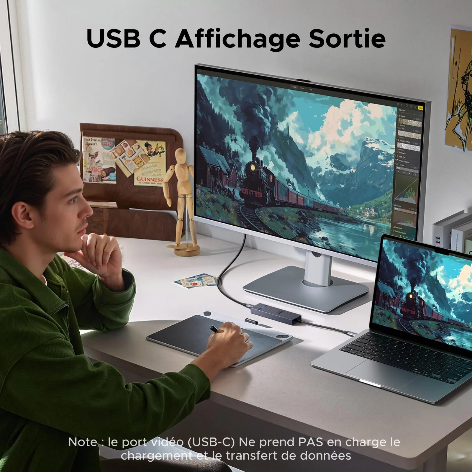 UGREEN Revodok Pro Hub USB-C 6-en-1 (4K@60Hz, 10 Gbps, PD 100 W) - Image 3