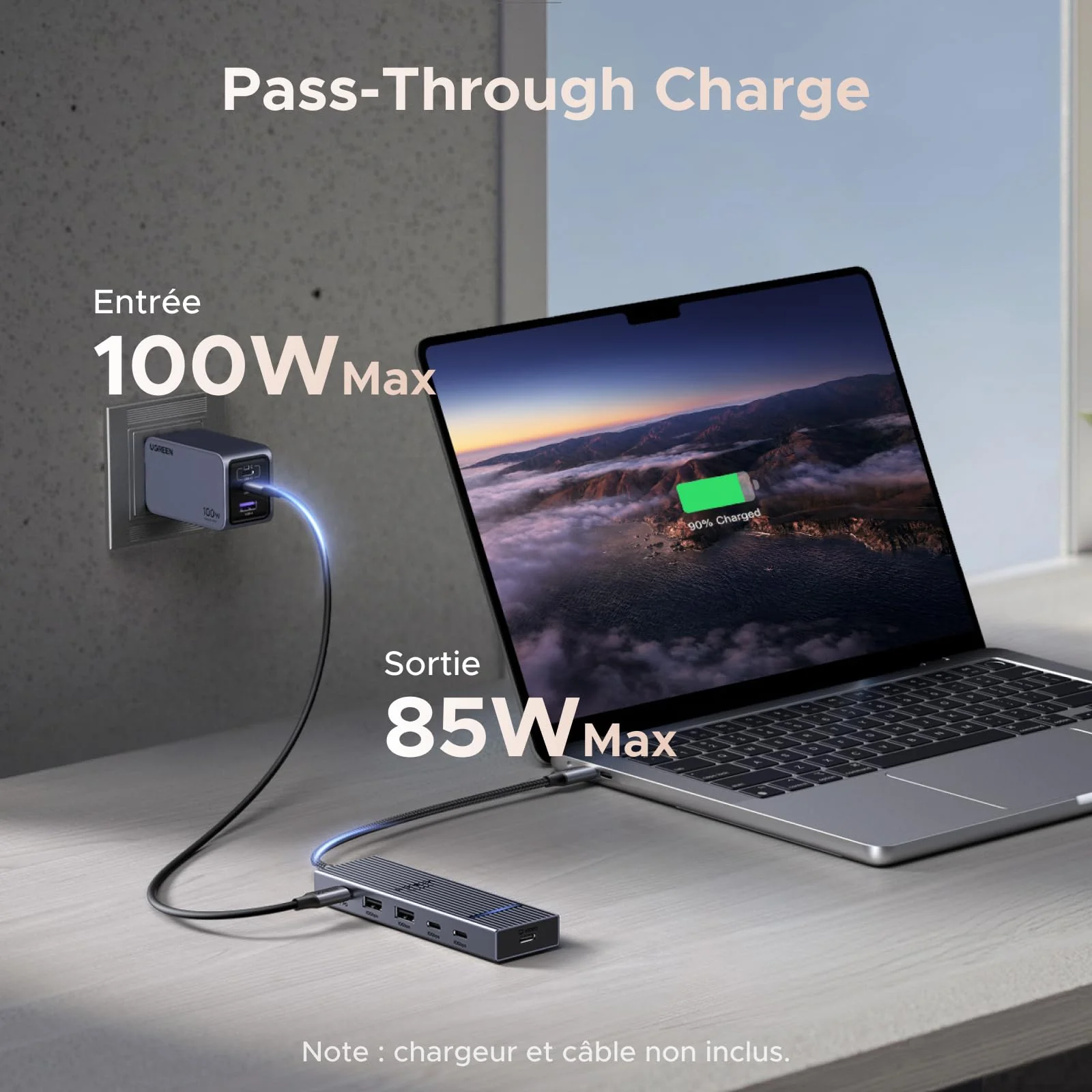 UGREEN Revodok Pro Hub USB-C 6-en-1 (4K@60Hz, 10 Gbps, PD 100 W) - Image 5