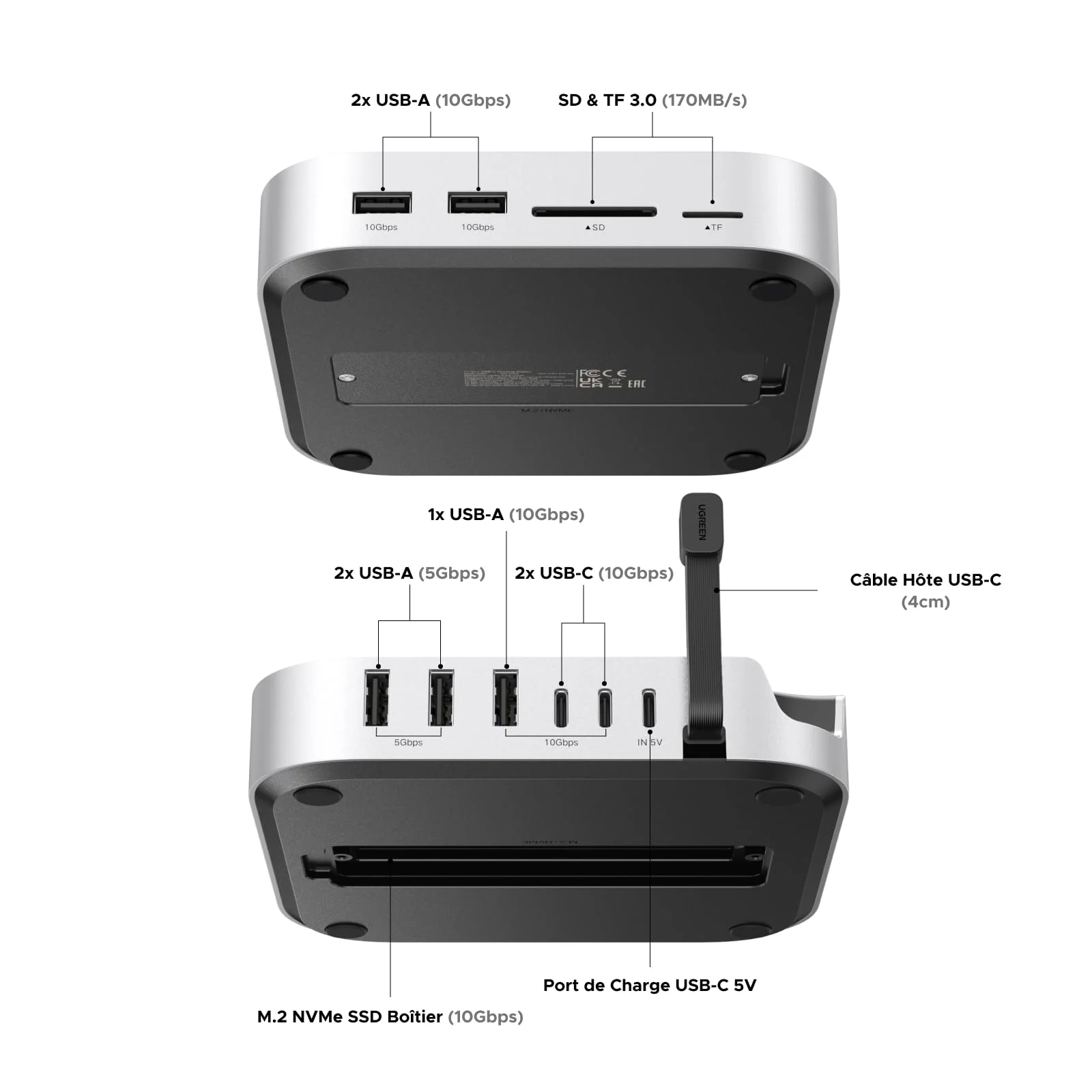 UGREEN Station d’accueil 11-en-1 pour Mac avec boîtier SSD NVMe - Image 2