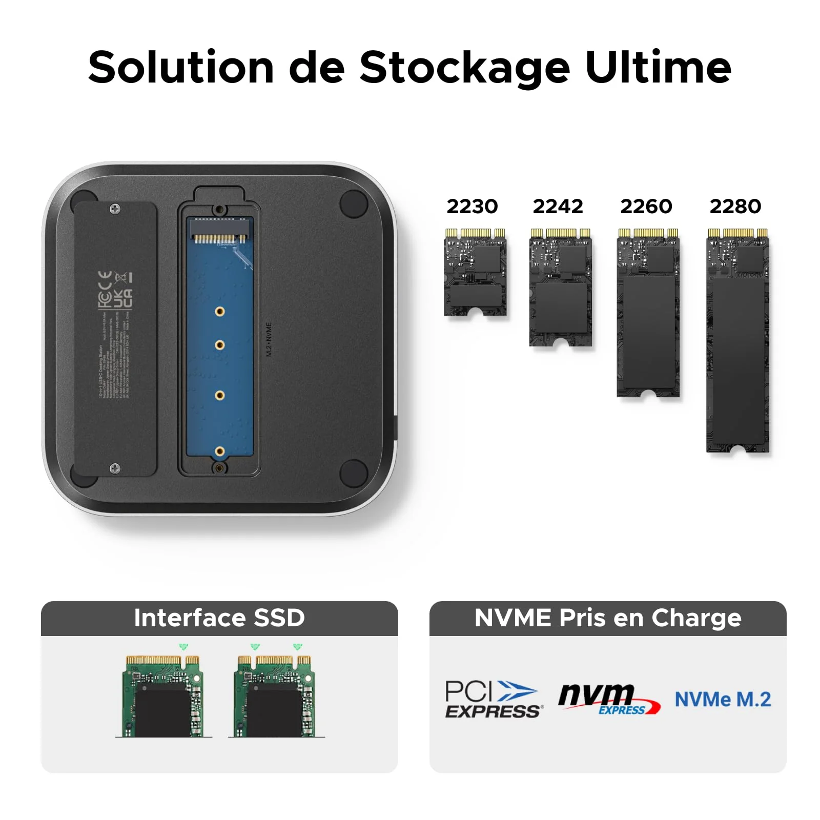 UGREEN Station d’accueil pour Mac avec boîtier SSD NVMe 4K@240Hz - Image 4
