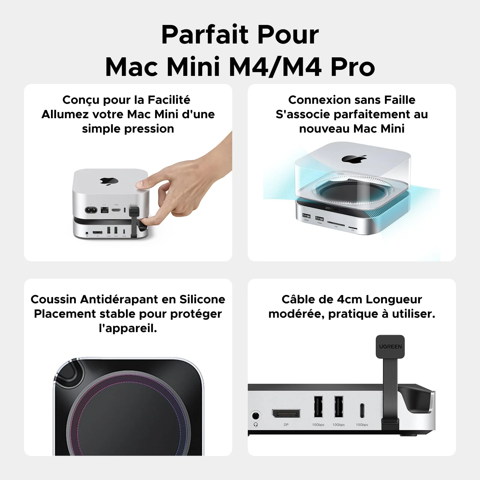 UGREEN Station d’accueil pour Mac avec boîtier SSD NVMe 4K@240Hz - Image 8