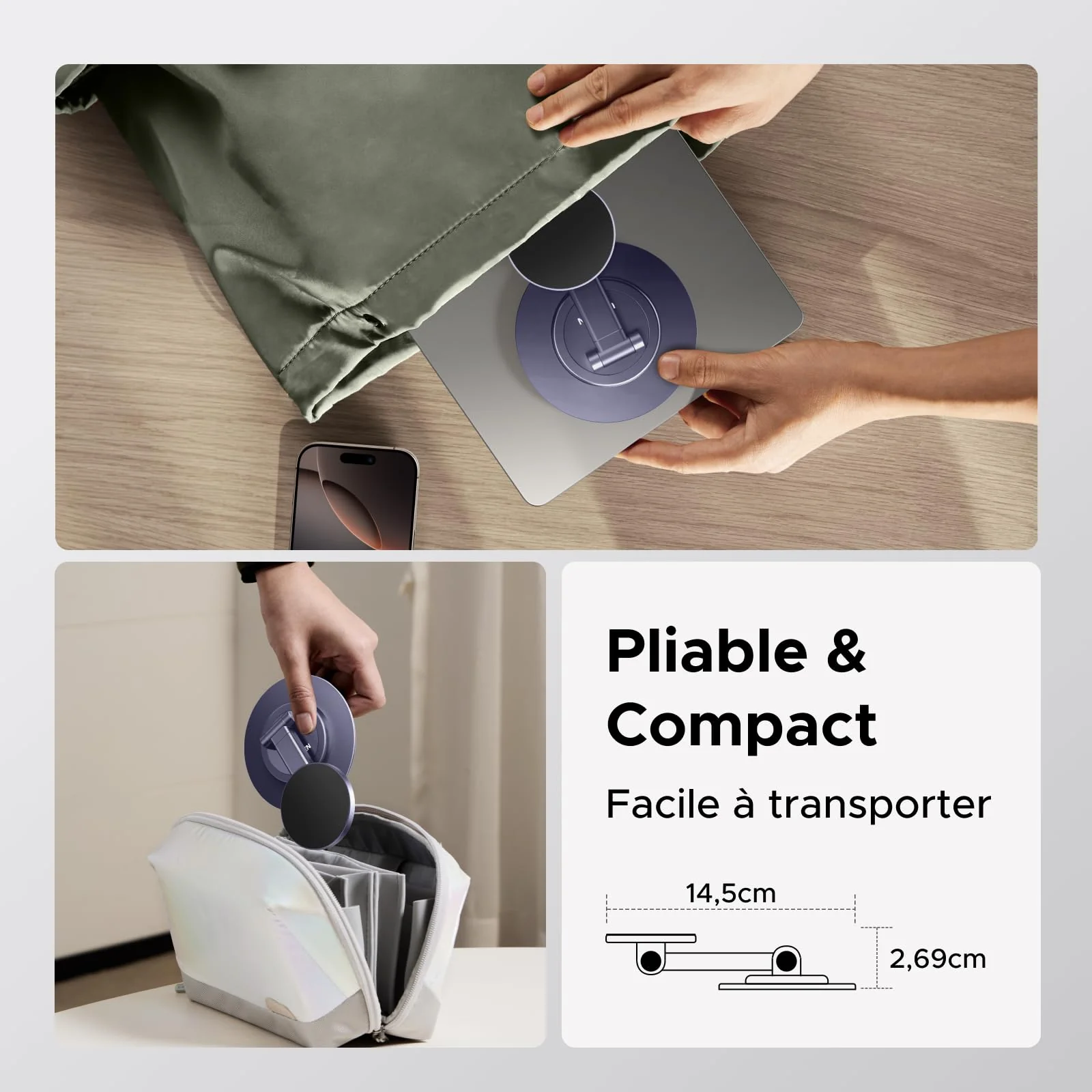 UGREEN Support Téléphone Magnétique Réglable Pliable - Image 6