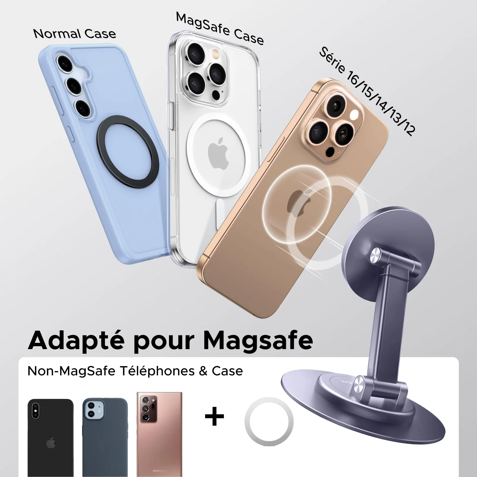UGREEN Support Téléphone Magnétique Réglable Pliable - Image 7