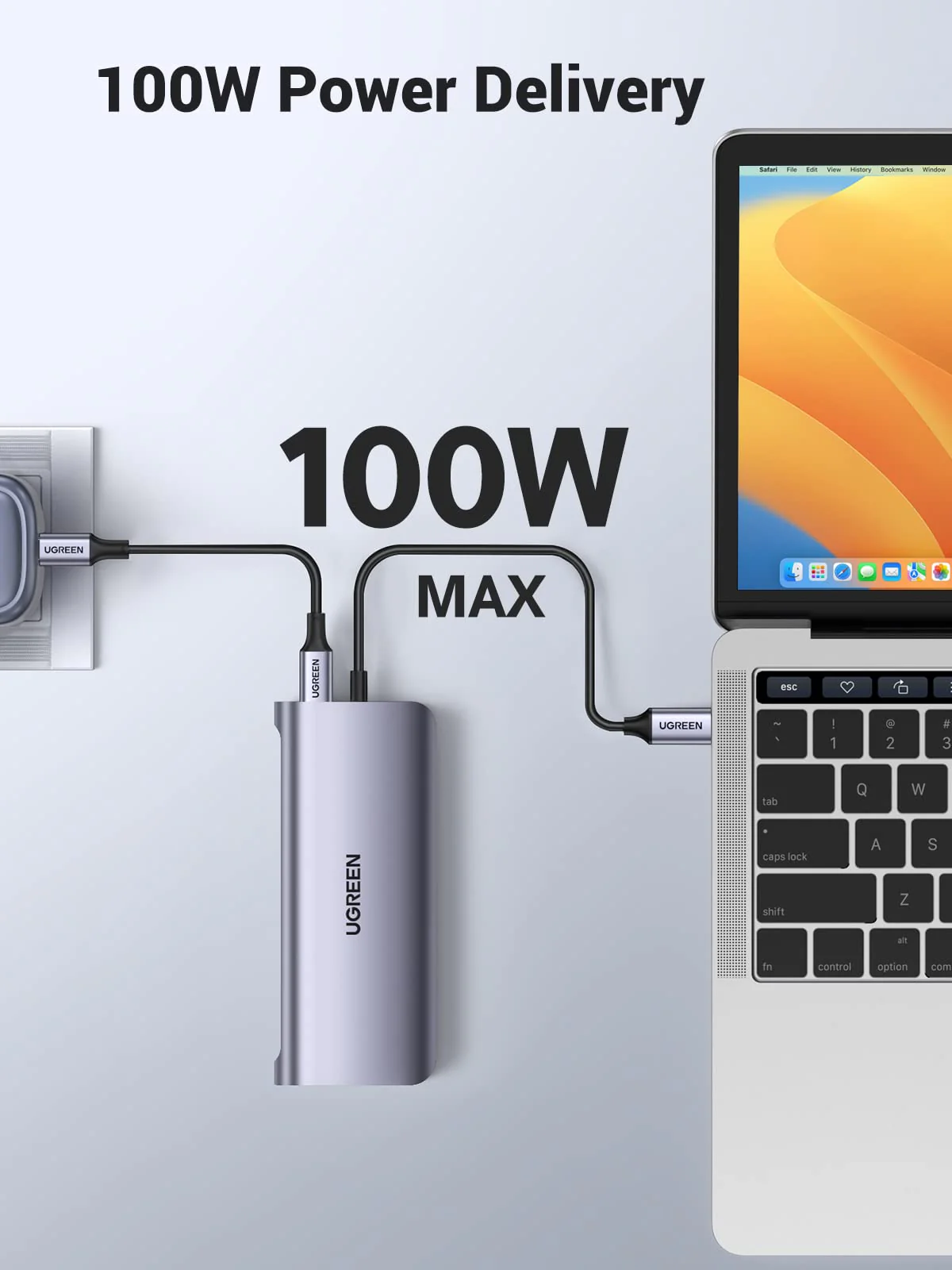 UGREEN 10 en 1 Hub USB C (HDMI Gigabit 1000 Mbps PD 100W/USB 3.0 5Gbps) - Image 6