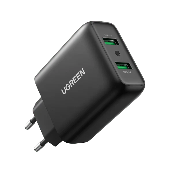 UGREEN 18W Quick Charge 3.0 Chargeur Secteur USB 2 Ports