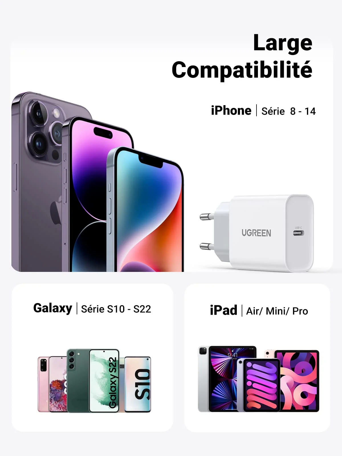 UGREEN 20W Chargeur USB C PD 3.0 - Image 2