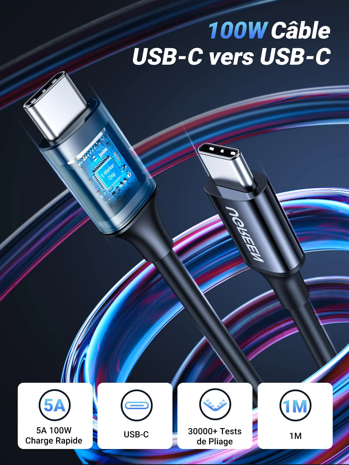 UGREEN 130W Chargeur Voiture USB C PD QC 3.0 - Image 4