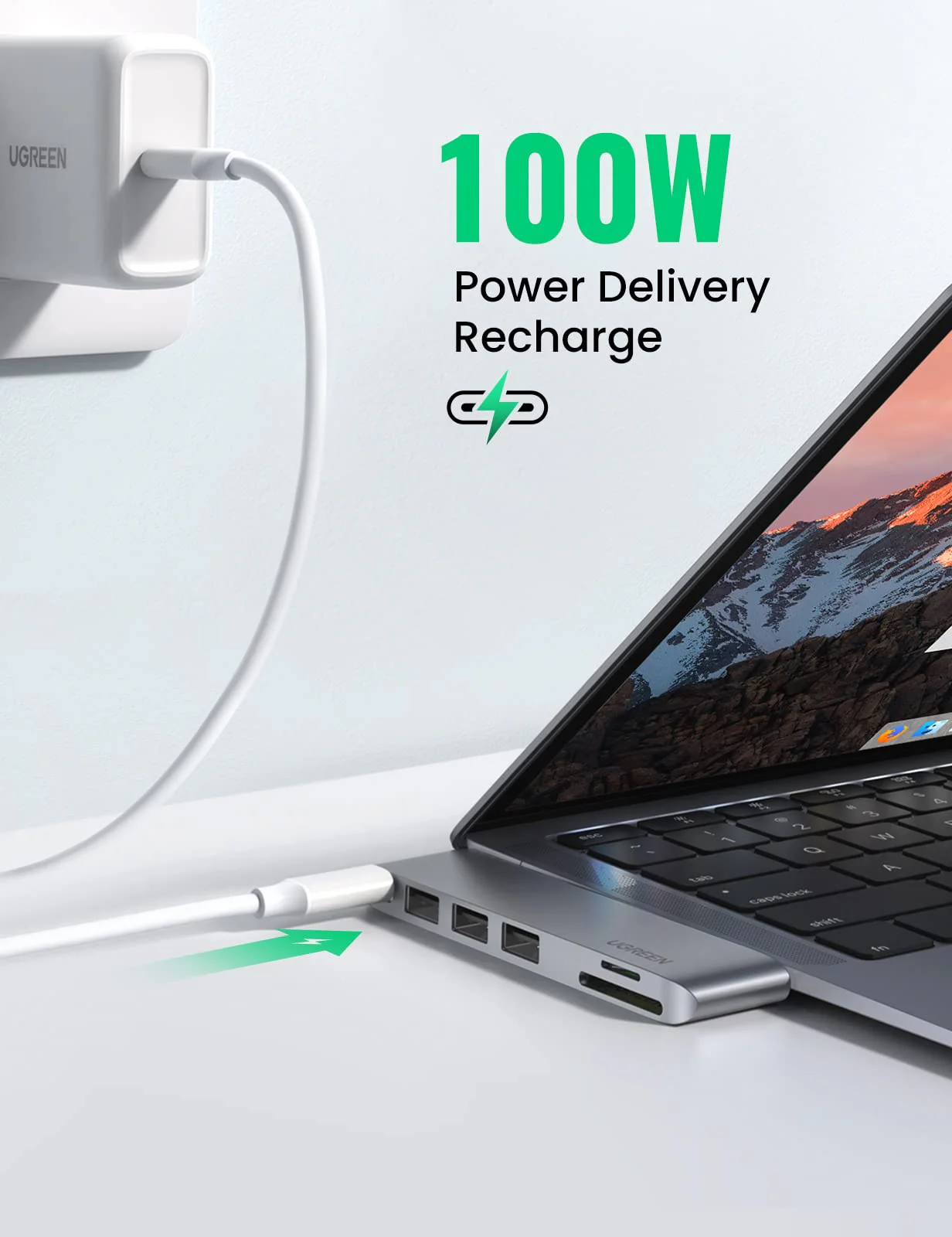 UGREEN Hub USB-C 6-en-2 Pour MacBook Pro - Image 6