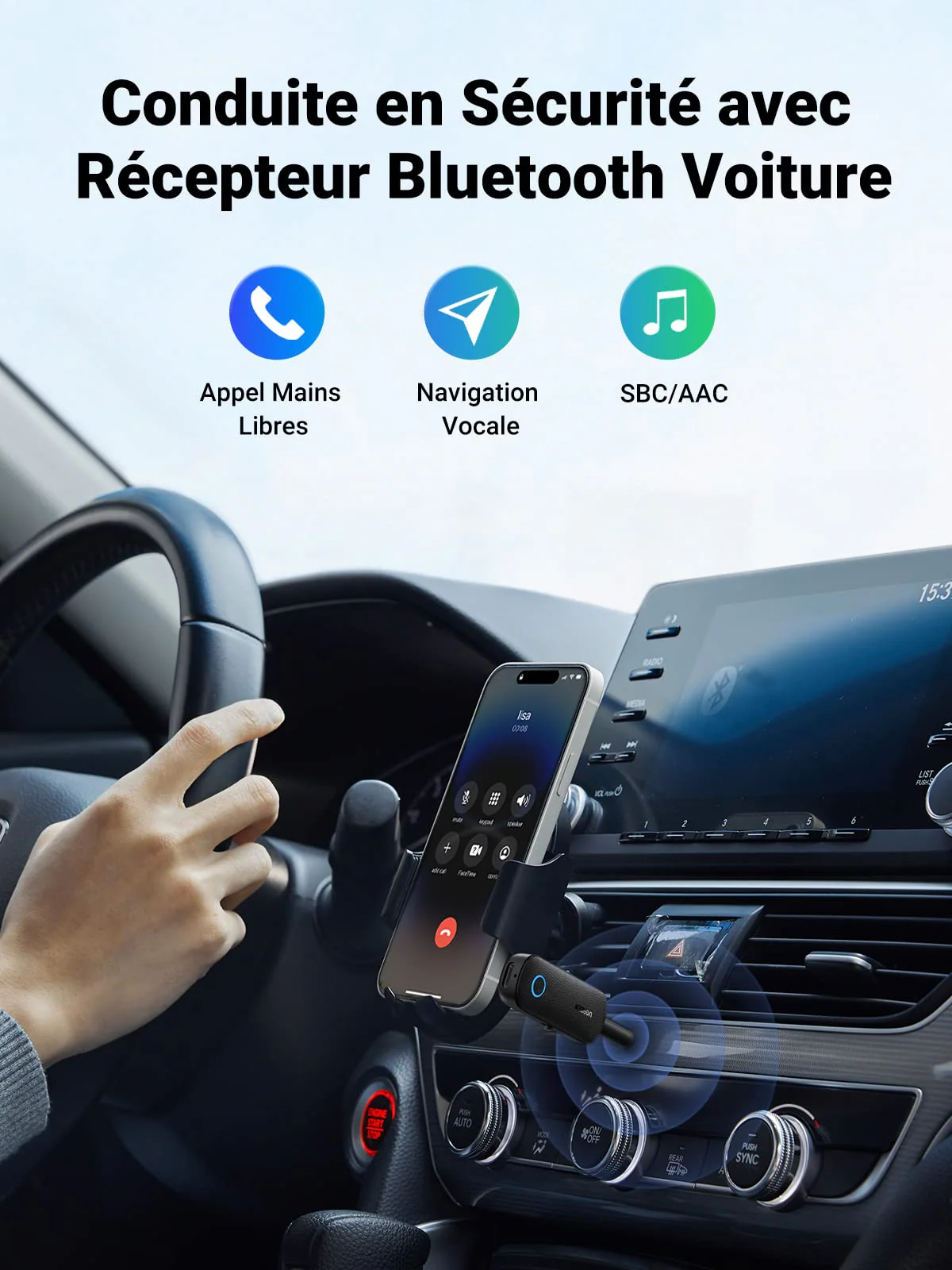 UGREEN Adaptateur Bluetooth 5.0 pour TV metteur Rcepteur 2 en 1 Bluetooth Jack AUX - Image 4