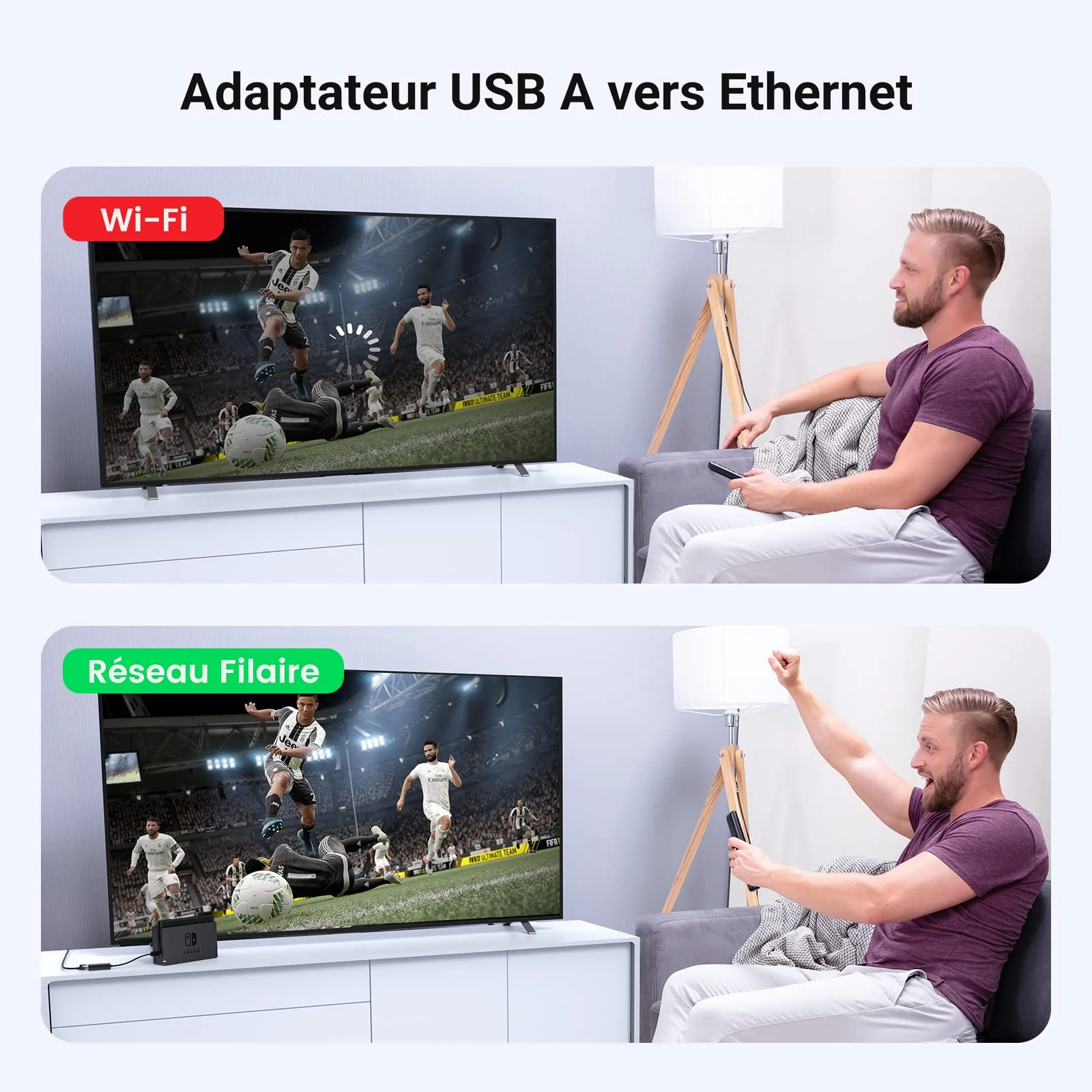 UGREEN Adaptateur USB 2.0 vers Ethernet RJ45 100Mbps - Image 2