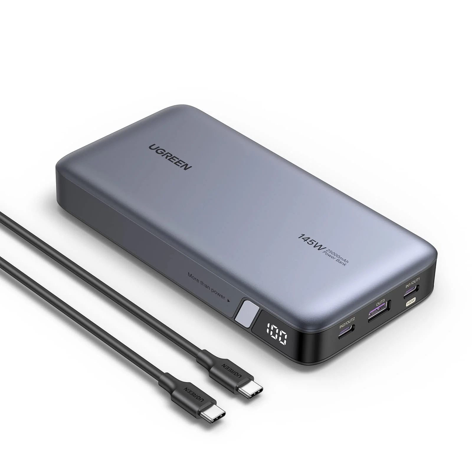 UGREEN Kit: Batterie Externe Portable 25000mAh 145W avec Câble USB C 100W - Image 8