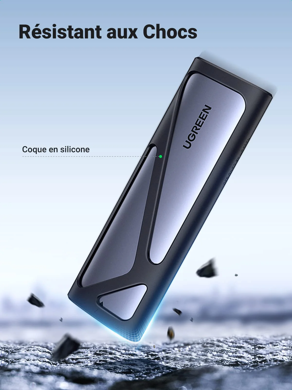 UGREEN Boîtier SSD M.2 NVME SATA USB 3.2 Gen 2 10Gbps 2To Adaptateur M.2 NVME - Image 7