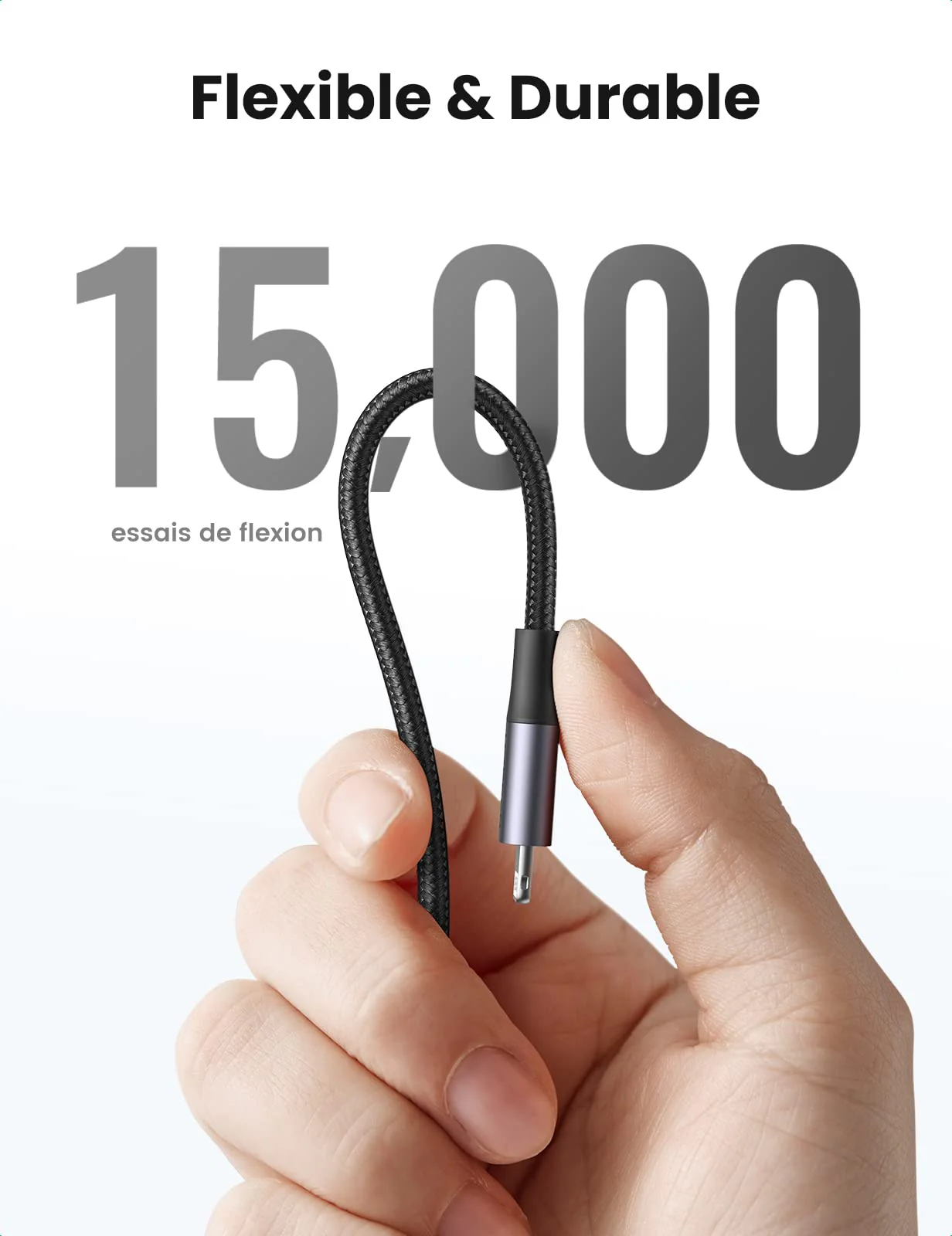 UGREEN Câble Lightning vers USB C MFi Certifié Nylon Tressé Chargeur iPhone Rapide - Image 6