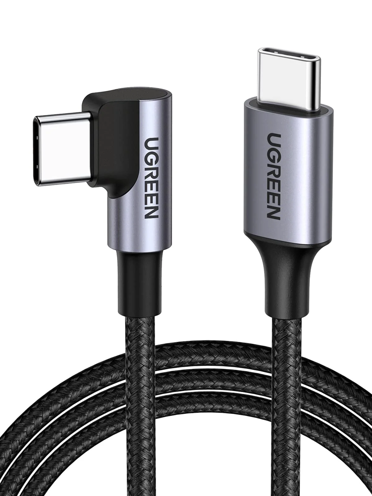 UGREEN Câble USB C vers USB C Coudé PD 60W Type C 90 Degrés Nylon Tressé - Image 8