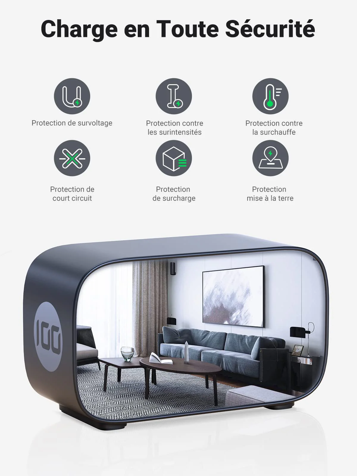 UGREEN DigiNest Cube 6 en 1 Multiprise USB 2 Prises - Image 7