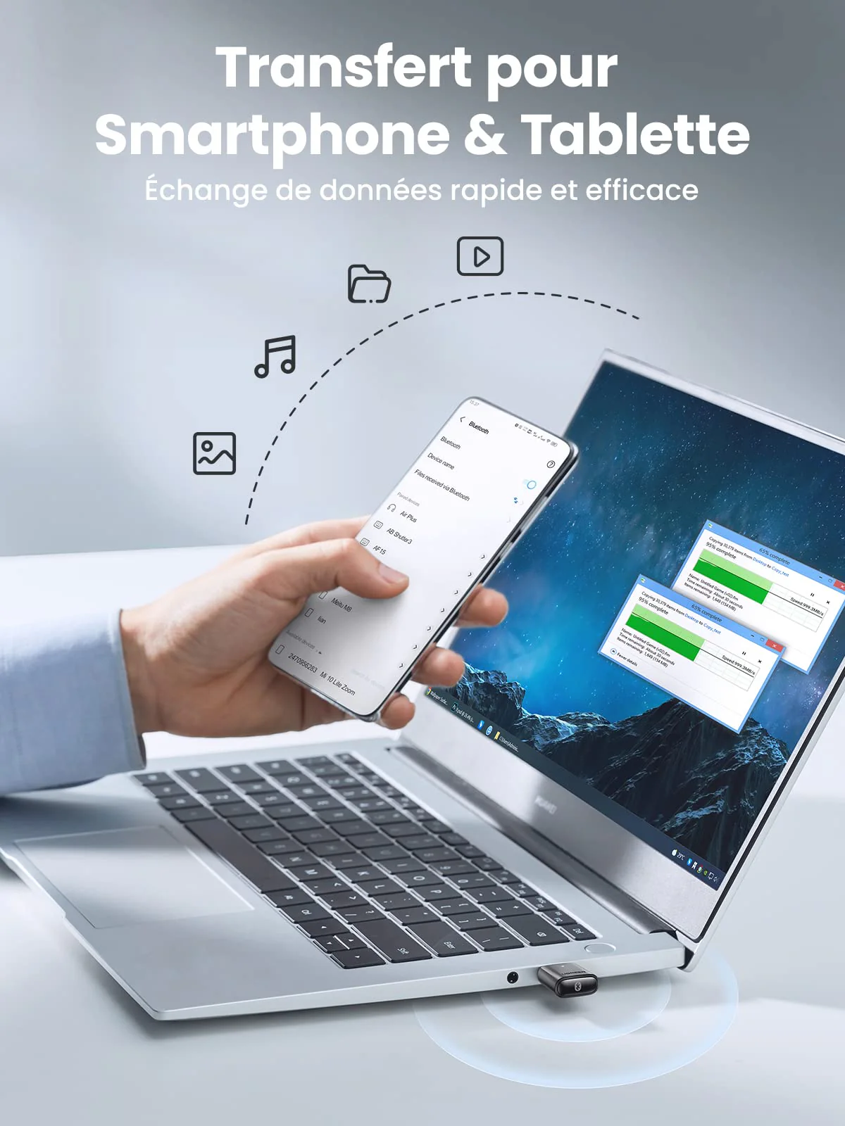 UGREEN Dongle Bluetooth 5.0 C USB Bluetooth pour PC - Image 6
