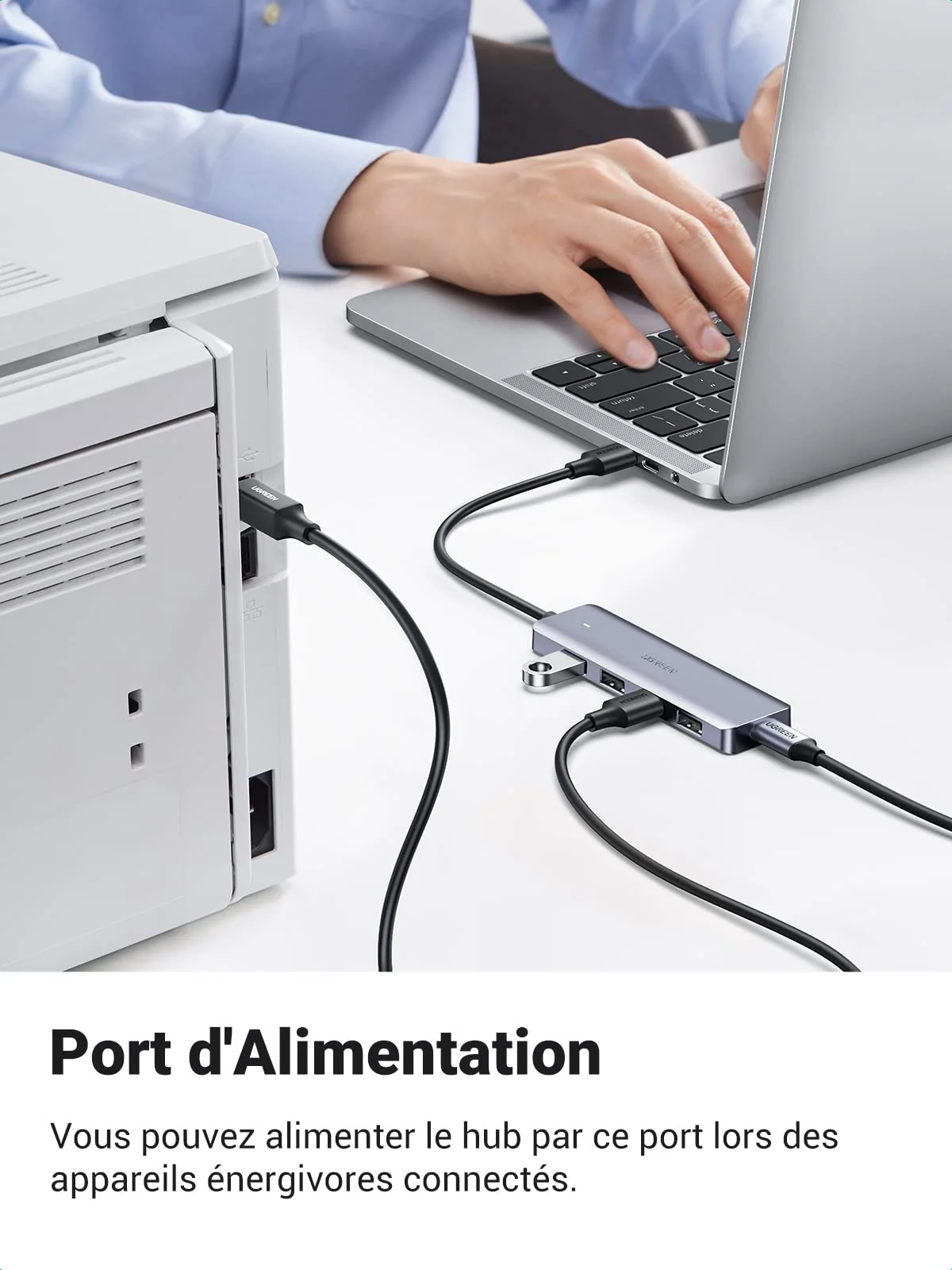 UGREEN  Data Hub USB 3.0 vers 4 Ports USB 5Gbps Transfert Rapide - Image 5