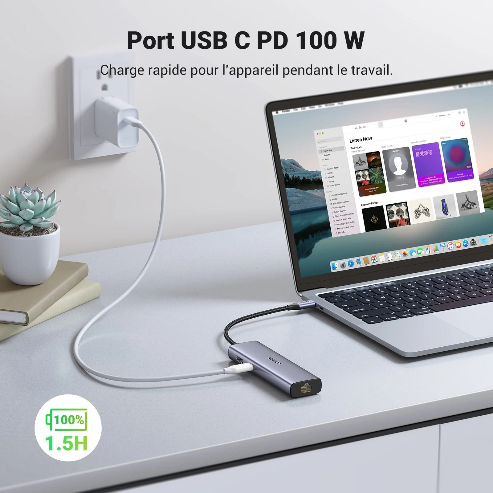 UGREEN Hub USB-C 7-en-1 ( HDMI 4K, PD 100W ) - Image 5